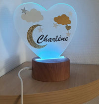 Veilleuse personnalisée bébé et enfants ∣ Led et télécommande fournis