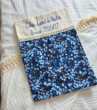 Protège cahier d'appel Maître personnalisé - cadeau fin d'année école couleur bleu