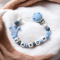 Attache-Tétine Personnalisée Silicone 👑 Modèle JAXON Couronne