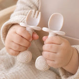 Set table enfant Rose nude Silicone 8 pièces