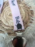 attache tétine en ruban baby dior