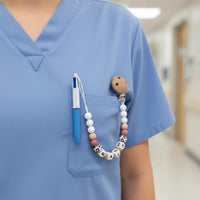 attache stylo tétine pour grand personnalisé pour infirmière 