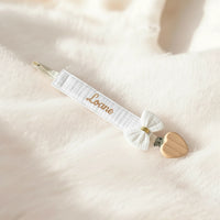 Attache Tétine Personnalisée en Gaze de Coton | Clips Bois ou Silicone