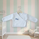 brassière bébé laine personnalisé en tricot blanc