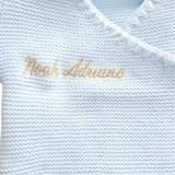 brassière en laine pour bébé personnalisé en bleu clair 