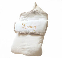 Nid d'Ange Cosy Sable en Gaze de Coton Personnalisé