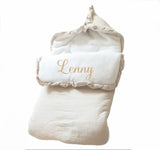 Nid d'Ange Cosy Sable en Gaze de Coton Personnalisé