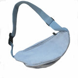 Sac Banane Tendance en Velours Côtelé - 3 Zips Multi-Poches