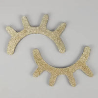 Cils en bois or pailleté