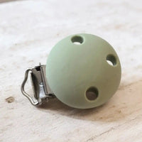 clips pince silicone vert sauge 