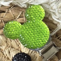 clips pince en diamant disney de couleur vert pomme 
