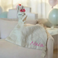 doudou lapin en crochet avec son lange 