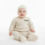 ensemble bébé naissance laine pour bébé, brassière, pantalon, chausson en laine, de la naissance à 3 mois 