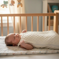 gigoteuse en minky crème pour bébé personnalisé