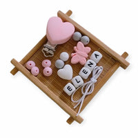 kit attache tétine personnalisée pour fille 