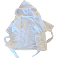 vu d'intérieur le peignoir polaire bébé blanc 