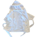 vu d'intérieur le peignoir polaire bébé blanc 