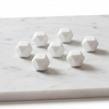 perle en silicone de couleur blanche hexagonale de 17 mm