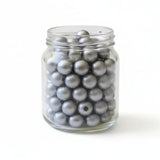 perle bois argenté 12 mm