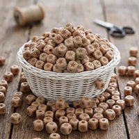 perle bois étoile grave en bois naturel hêtre pour confection diy 