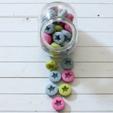 perle etoile ronde en siliccone 20 mm création diy