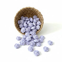 notre perle fleur silicone de couleur lilas en 20 mm confection diy attache tetine clip