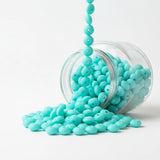 perle en silicone plate 12 mm couleur vert océan