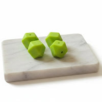 perle silicone en 17 mm de couleur vert pomme 