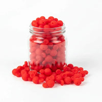 perle en silicone en forme tete mickey en couleur rouge