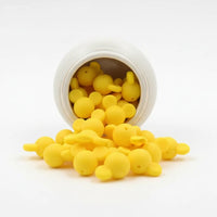perle en silicone en forme tete mickey en couleur jaune