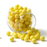 perle en silicone jaune clair 12 mm pour vos créations 