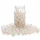 perle en silicone transparente pailleté de couleur multicolore 