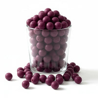 perle en silicone ronde de couleur prune 12 mm