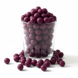 perle en silicone ronde de couleur prune 12 mm
