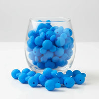 perle en silicone en forme tete mickey en couleur bleu