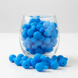 perle en silicone en forme tete mickey en couleur bleu