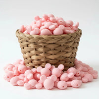 perle en silicone en forme tete mickey rose pale