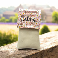 pochette aimantée pour infirmière médical motif florale
