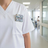 pochette infirmière personnalisée de couleur vert pour personnel de santé