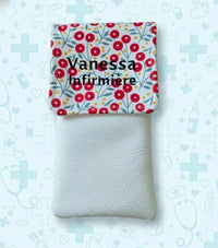 pochette pour infirmière motif cerise 