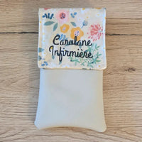 pochette de couleur jaune pour infirmière personnalisée