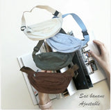 sac banane en velours côtelé format 30 cm
