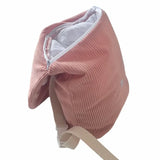 sac a dos fille maternelle velours cotelé vieux rose 