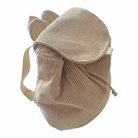 sac a dos maternelle fille sable foncer fermer en velours cotelé