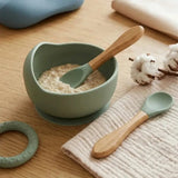 set de table enfant bol rond vert sauge 