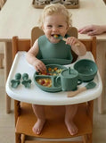 set de table enfant vert sauge