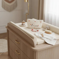 Grande tousse de toilette pour bébé sablé en gaz de coton personnalisé