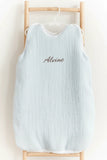 Gigoteuse Gaze de Coton Bleu Clair (0-6 Mois)